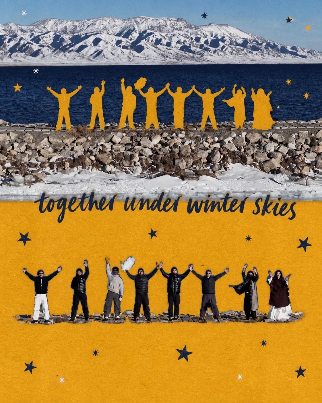 Silhouette Group Collage style example